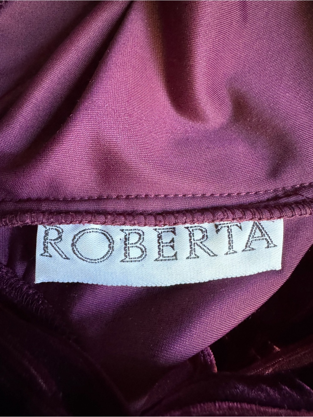 Roberta vintage Velvet Burgundy Slip Dress - Picture 6 of 6
